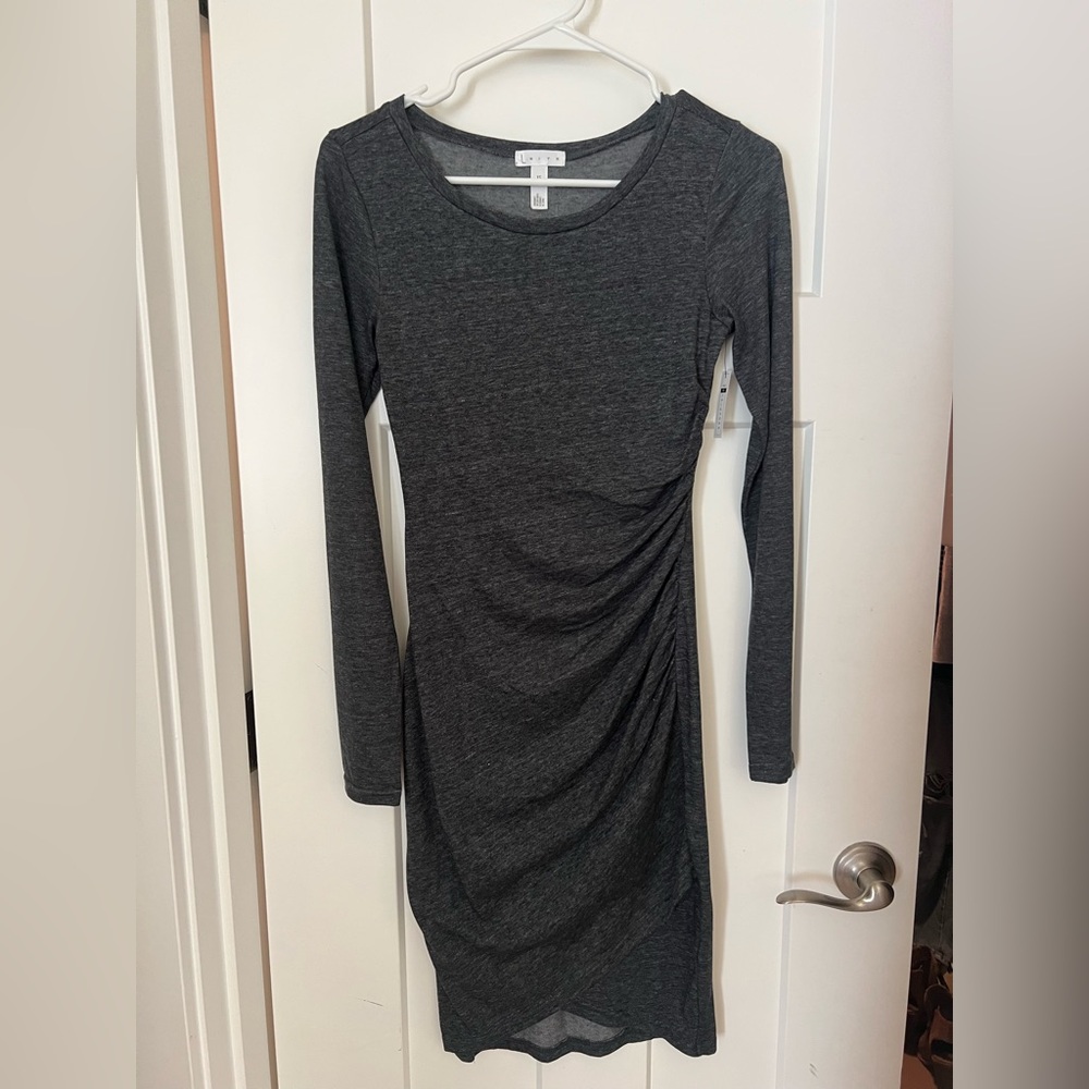 Leith Charcoal Long Sleeve Dress